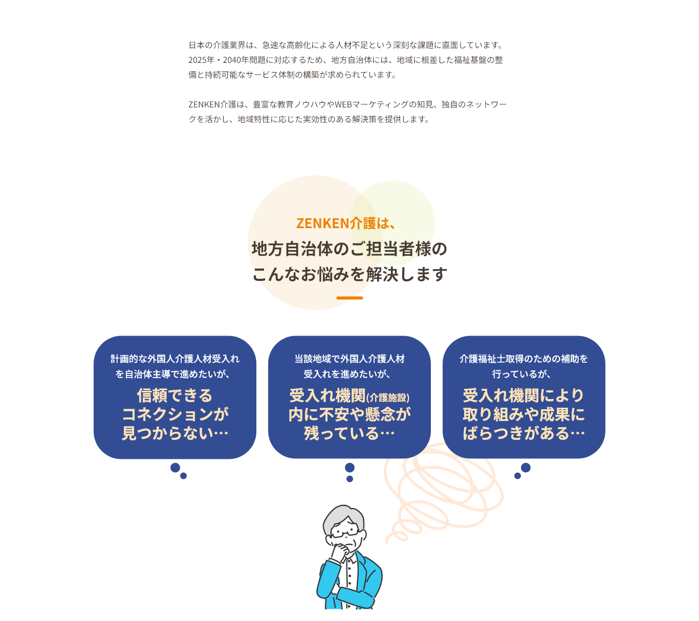 官公庁・自治体のご担当者様のこんなお悩みを解決します